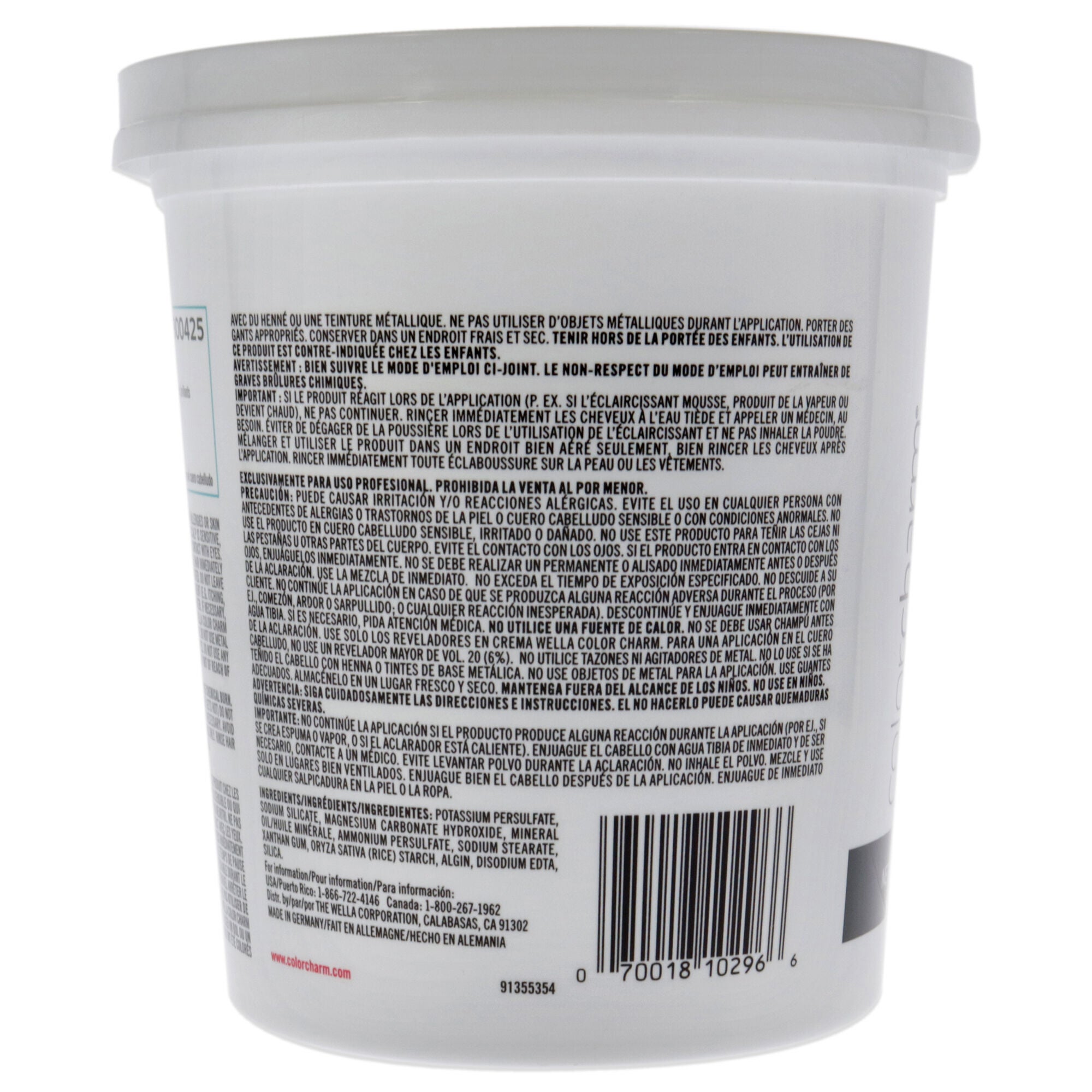 Color Charm Powder Lightener by Wella for Unisex - 16 oz Lightener, See Description, alternate image number 2