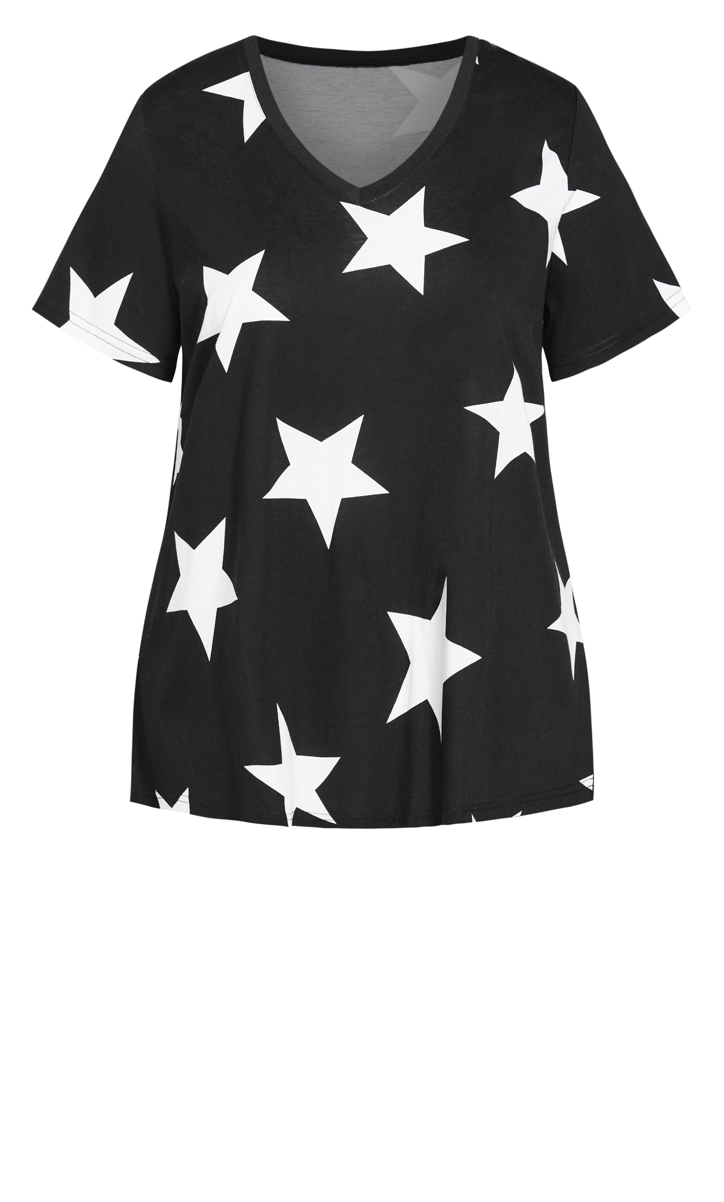 Stars Short Sleeve Sleep Top - black, , alternate image number 4