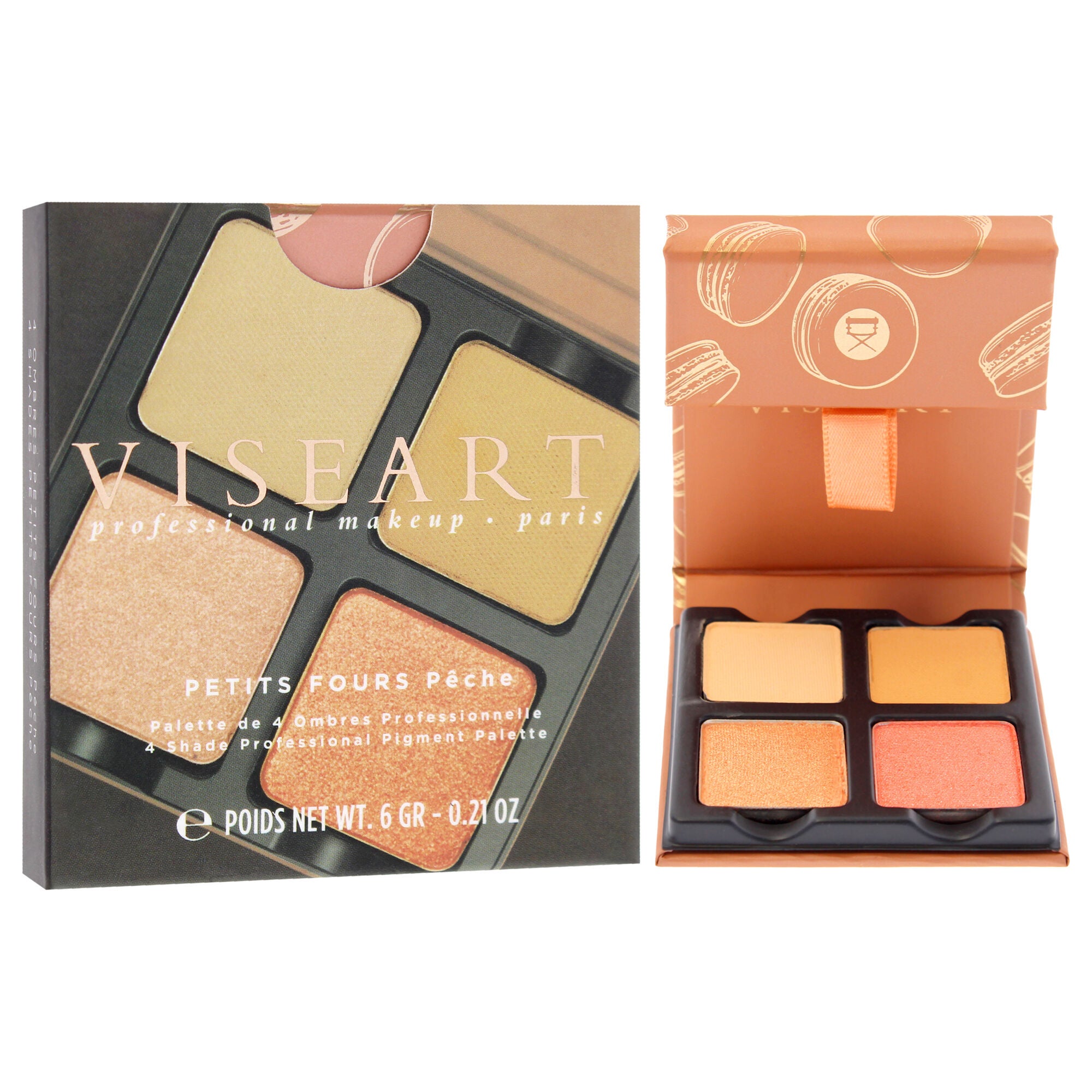 Petits Fours Eyeshadow Palette - Peach by Viseart Paris for Women - 0.21 oz Eye Shadow, Multi, alternate image number 2