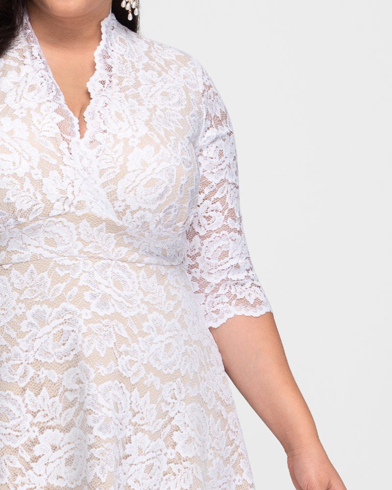 Bella Lace Wedding Dress, WhiteNude, alternate image number 2