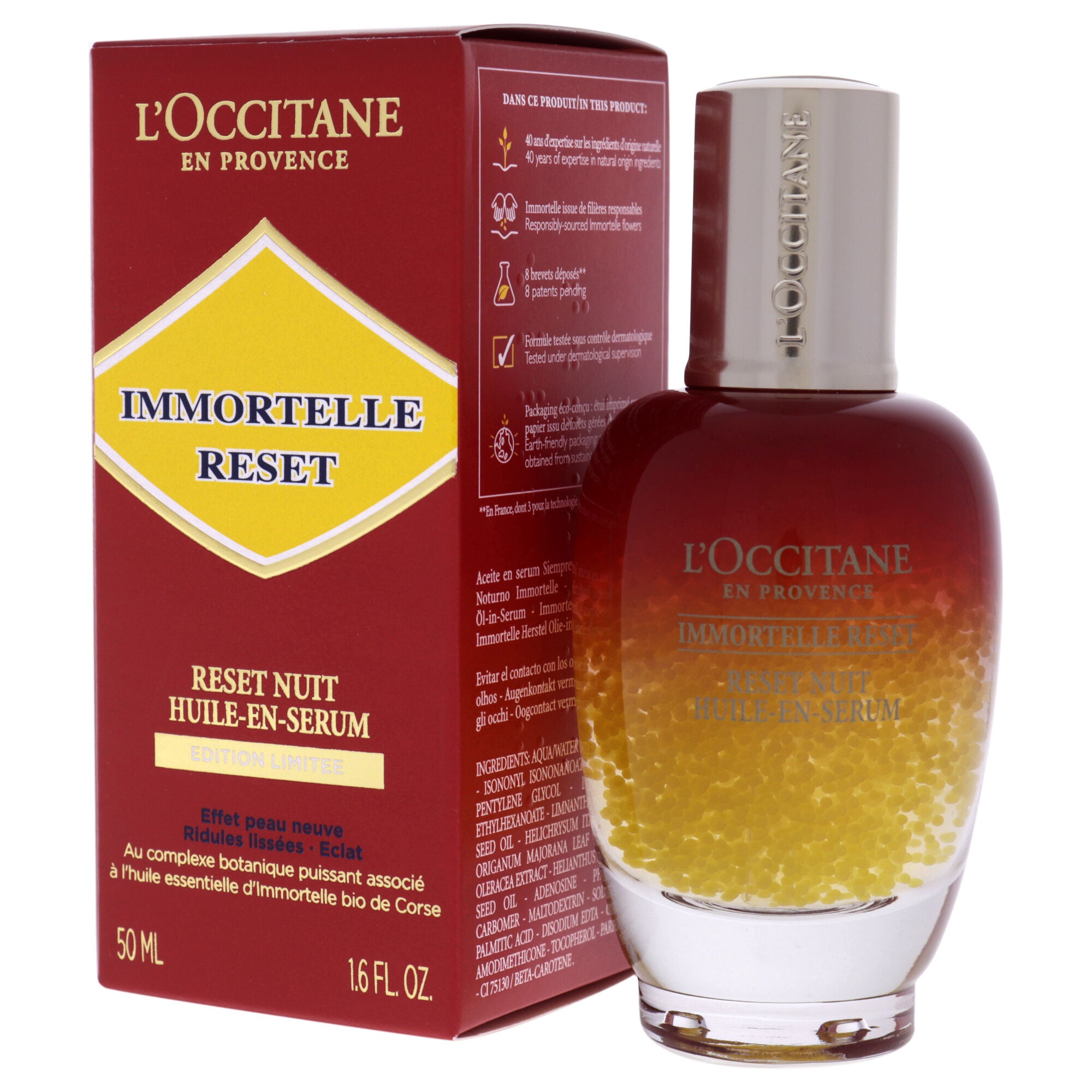 Immortelle Reset Overnight Oil-In Serum by LOccitane for Women - 1.7 oz Serum, , alternate image number 7