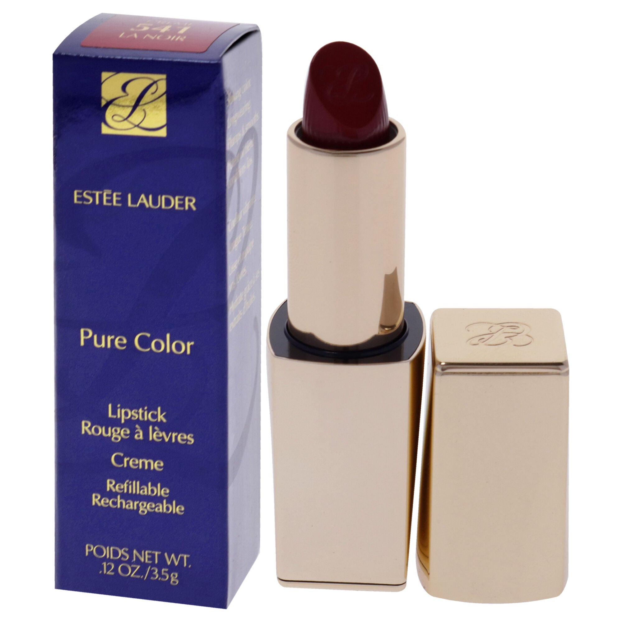 Pure Color Creme Lipstick - 541 La Noir by Estee Lauder for Women - 0.12 oz Lipstick (Refillable), See Description, alternate image number 3