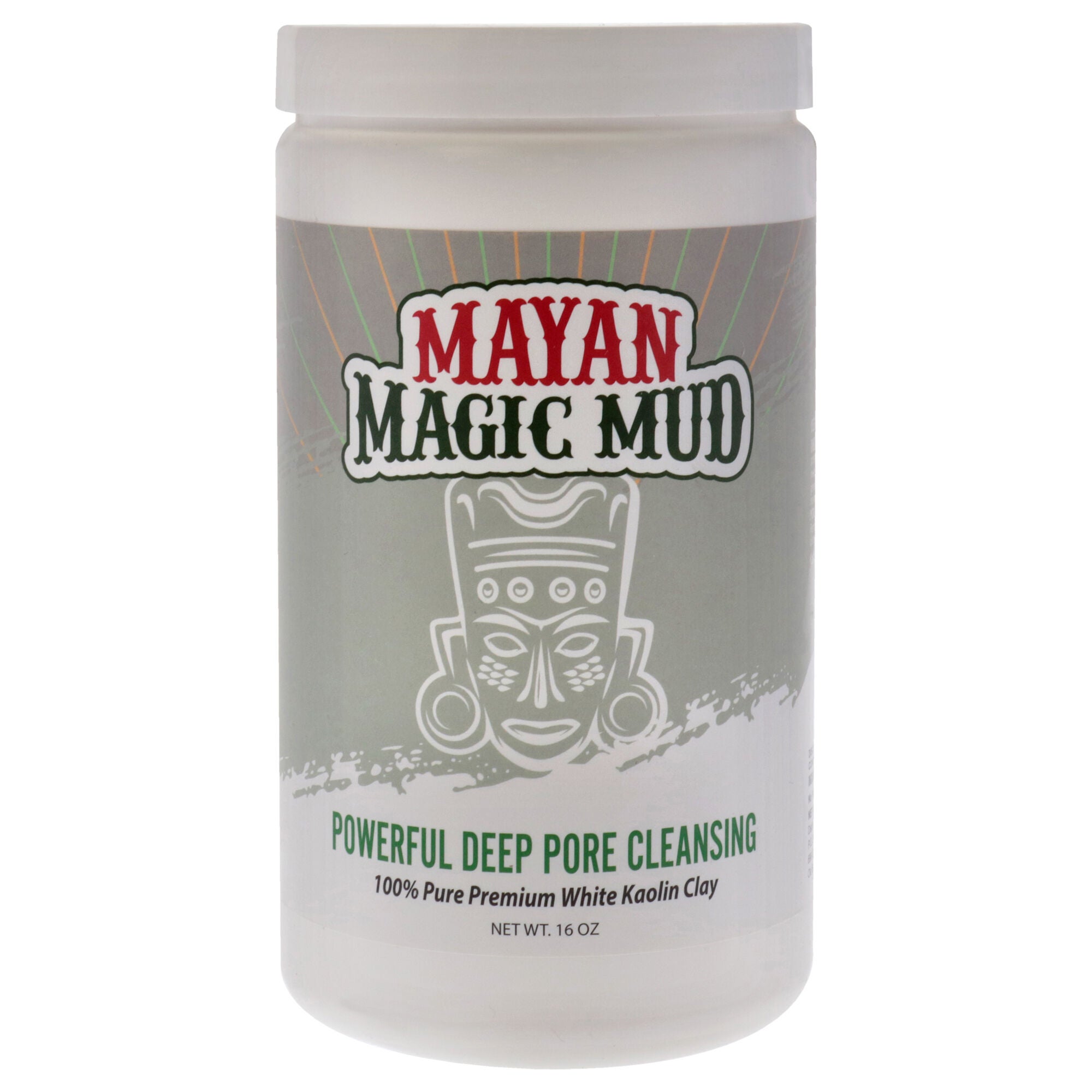 Powerful Deep Pore Cleansing White Kaolin Clay by Mayan Magic Mud for Unisex - 16 oz Cleanser, See Description, hi-res image number 0
