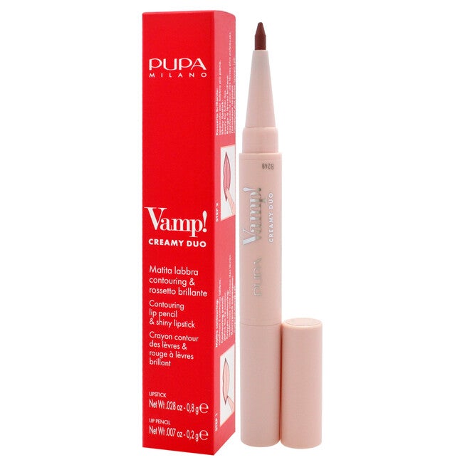 Vamp! Creamy Duo Contouring Lip Pencil and Shiny Lipstick - 003 Warm Nude by Pupa Milano for Women - 0.035 oz Makeup, See Description, alternate image number 3