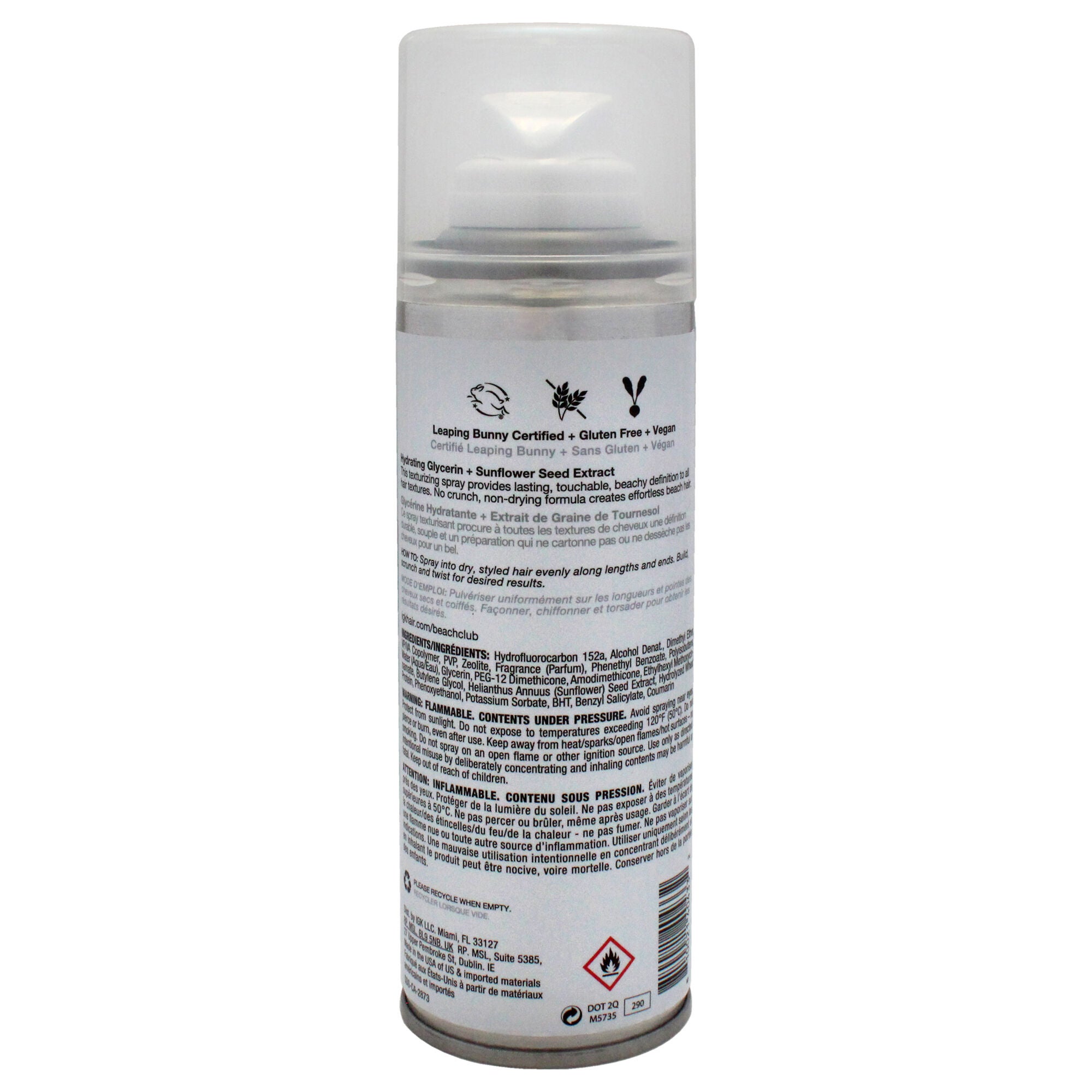 Beach Club Texture Spray by IGK for Unisex - 5 oz Hair Spray, Clear, alternate image number 1