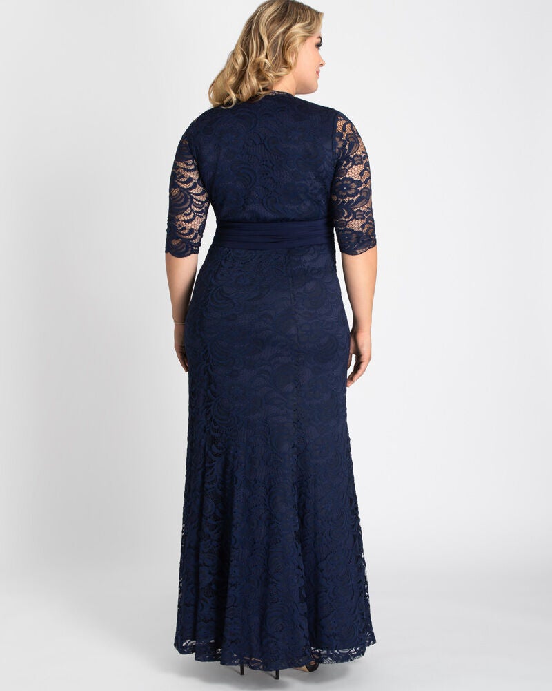 Screen Siren Lace Evening Gown, Nocturnal Navy, alternate image number 1