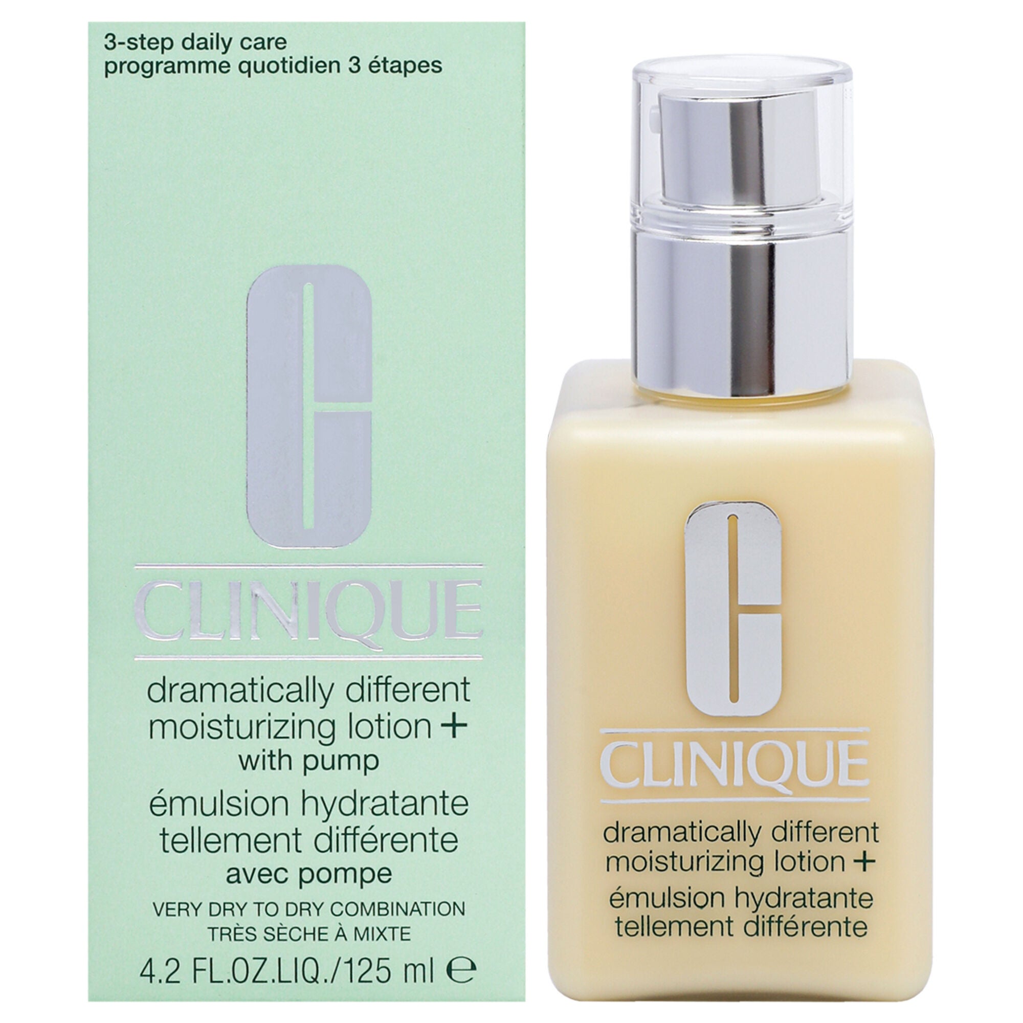 Dramatically Different Moisturizing Lotion Plus - Very Dry To Dry Combination Skin by Clinique for Unisex - 4.2 oz Moisturizer, See Description, hi-res image number 0