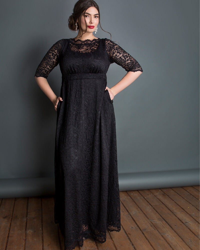 Leona Lace Gown, Onyx, alternate image number 2