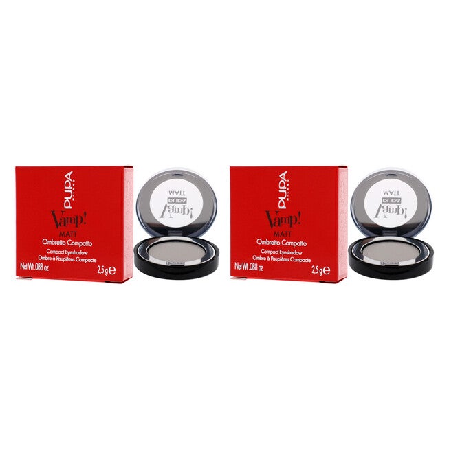 Vamp! Matt Eyeshadow - 010 White Chalk by Pupa Milano for Women - 0.088 oz Eye Shadow - Pack of 2, NA, alternate image number null