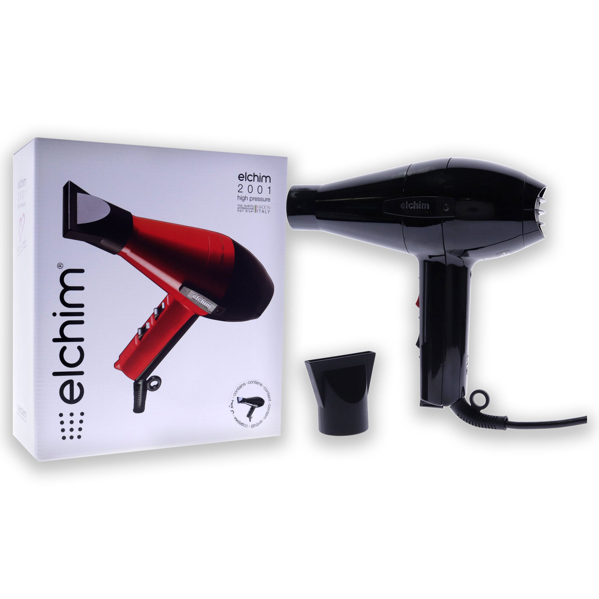 2001 High Pressure Hair Dryer - Black by Elchim for Unisex - 1 Pc Hair Dryer, See Description, alternate image number 2