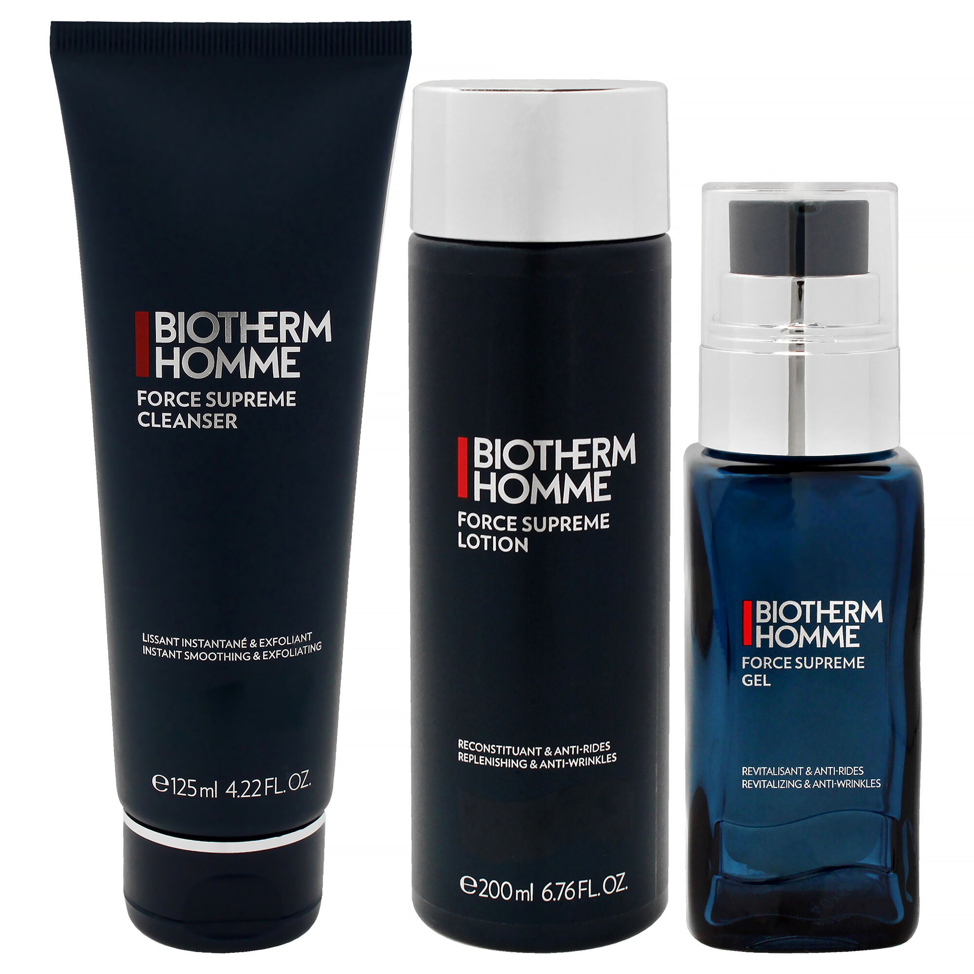 Biotherm Homme Force Supreme Power Set by Biotherm for Men - 3 Pc 4.22oz Force Supreme Cleanser, 6.76oz Force Supreme Lotion, 1.69oz Force Supreme Gel, See Description, alternate image number 1