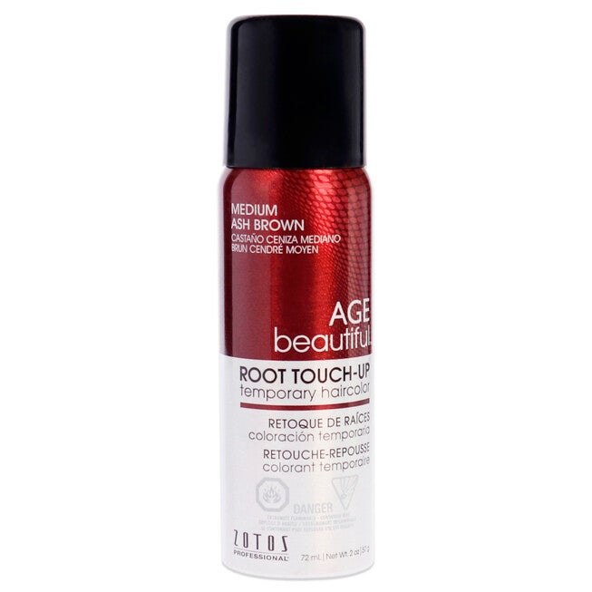 Root Touch Up Temporary Haircolor Spray - Medium Ash Brown by AGEbeautiful for Unisex - 2 oz Hair Color, NA, hi-res image number null