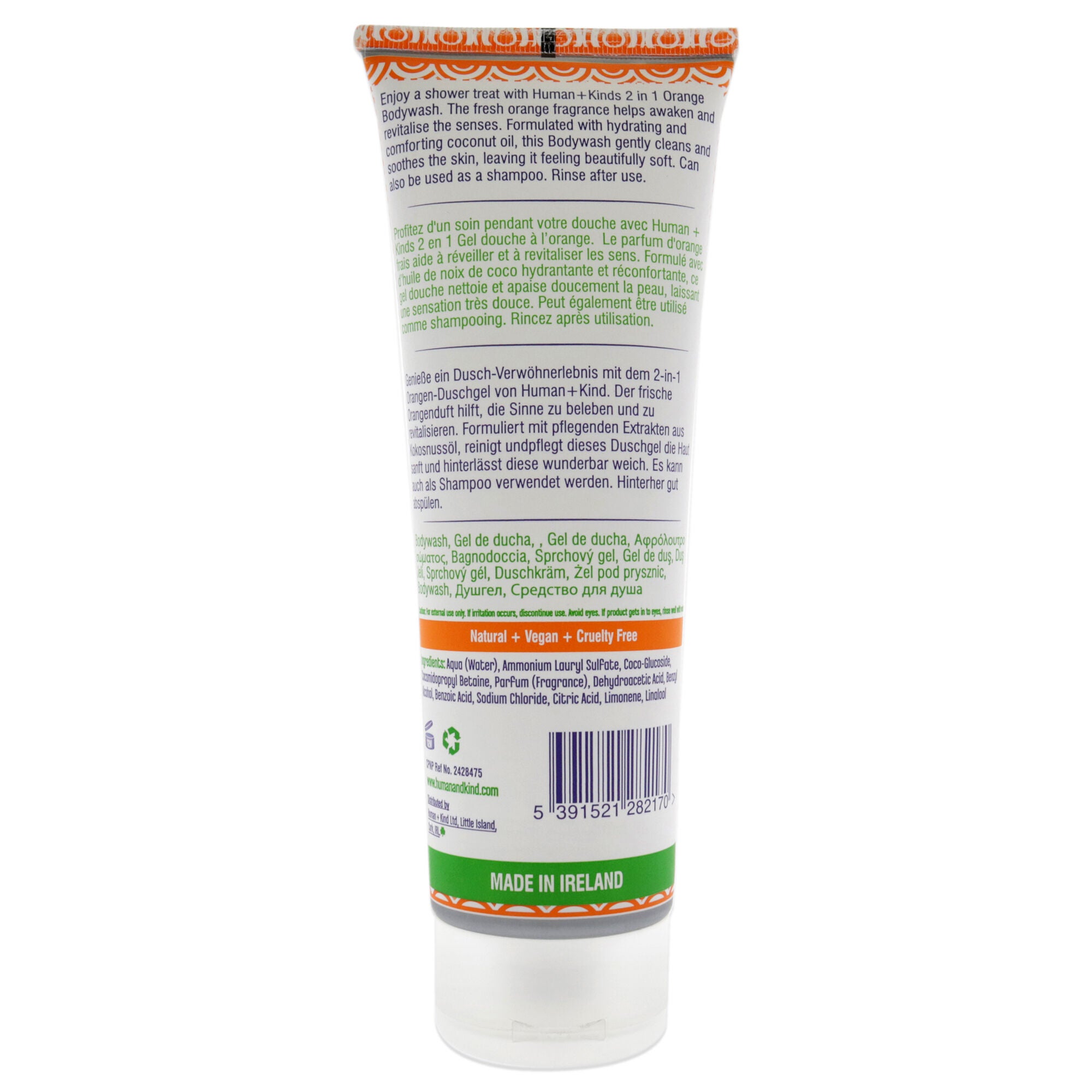Body Wash - Orange by Human+Kind for Unisex - 8.45 oz Body Wash, See Description, alternate image number 2