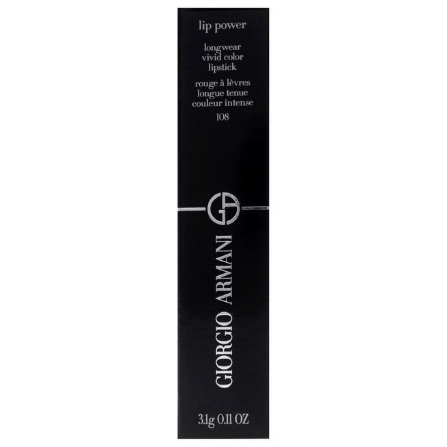 Lip Power Longwear Vivid Color Lipstick - 108 In Love by Giorgio Armani for Women - 0.11 oz Lipstick, Orange, alternate image number 3