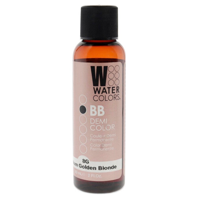 Watercolors BB Demi-Permanent Hair Color - 8G Medium Golden Blonde by Tressa for Unisex - 2 oz Hair Color, NA, hi-res image number null