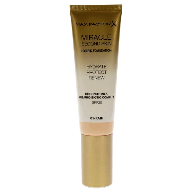 Miracle Second Skin Foundation SPF 20 - 01 Fair by Max Factor for Women - 1.01 oz Foundation, , alternate image number null