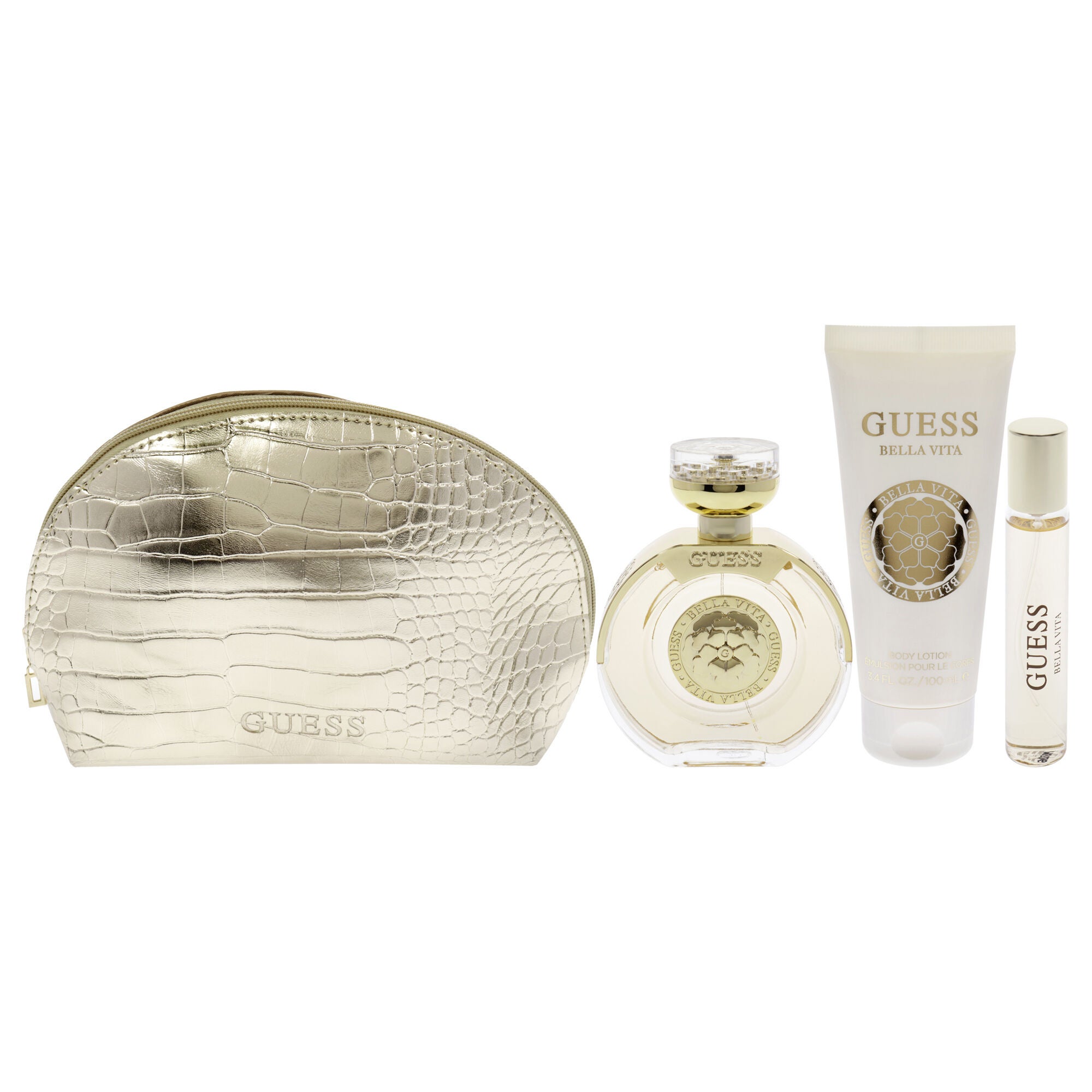 Guess Bella Vita by Guess for Women - 4 Pc Gift Set 3.4oz EDP Spray, 0.5oz EDP Travel Spray, 3.4oz Body Lotion, Pouch, See Description, alternate image number 3