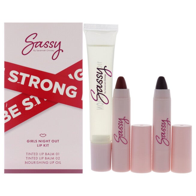 Breakup Collection Lip Kit - Girls Night Out by Sassy by Savannah Chrisley for Women - 3 Pc Nourishing Lip Oil, 2Pc Tinted Lip Balms, NA, hi-res image number null