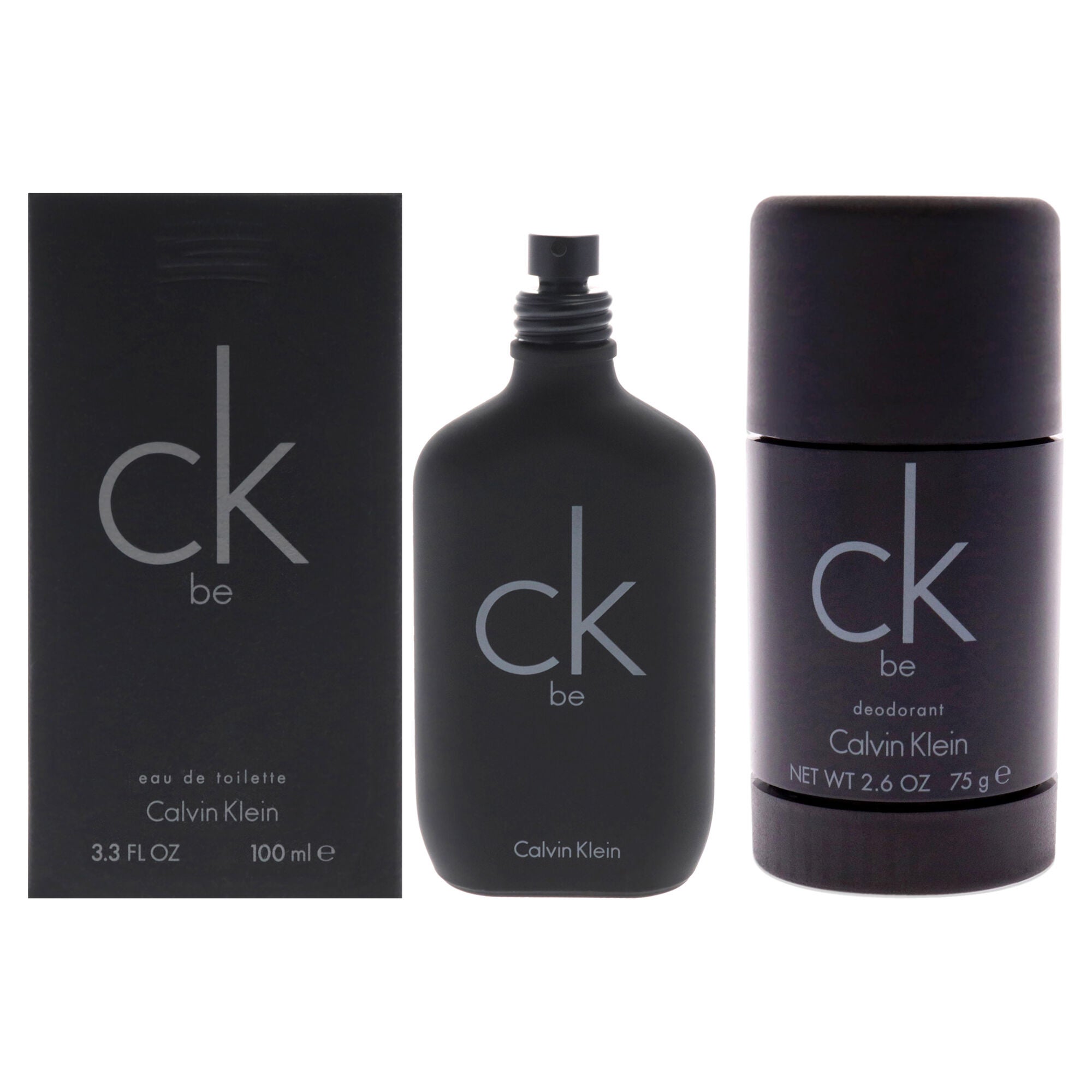 CK Be Kit by Calvin Klein for Unisex - 2 Pc Kit 3.3oz EDT Spray, 2.6oz Deodorant Stick, Clear, hi-res image number 0