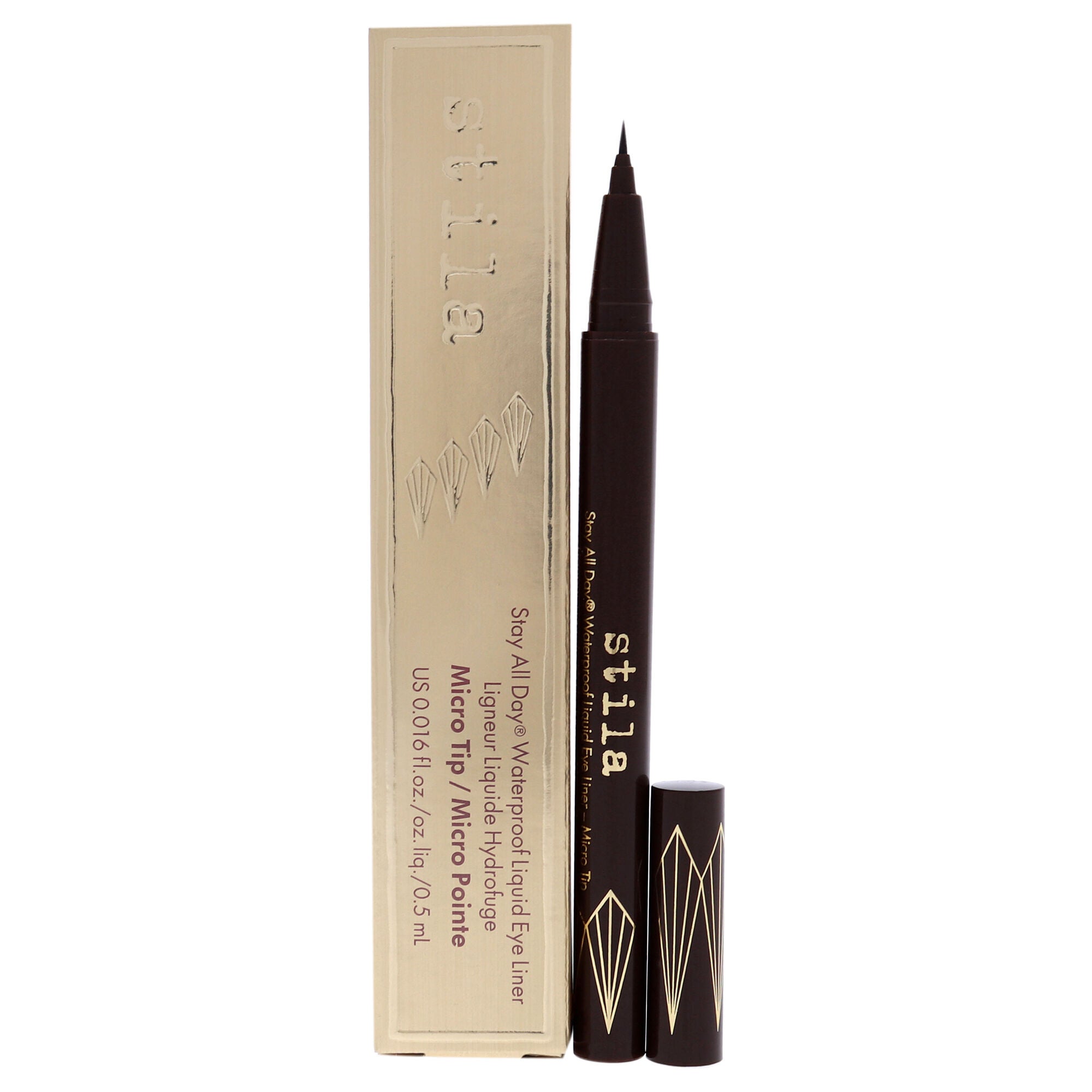 Stay All Day Waterproof Liquid Eye Liner - Micro Tip Dark Brown by Stila for Women - 0.016 oz Eyeliner, , alternate image number 5