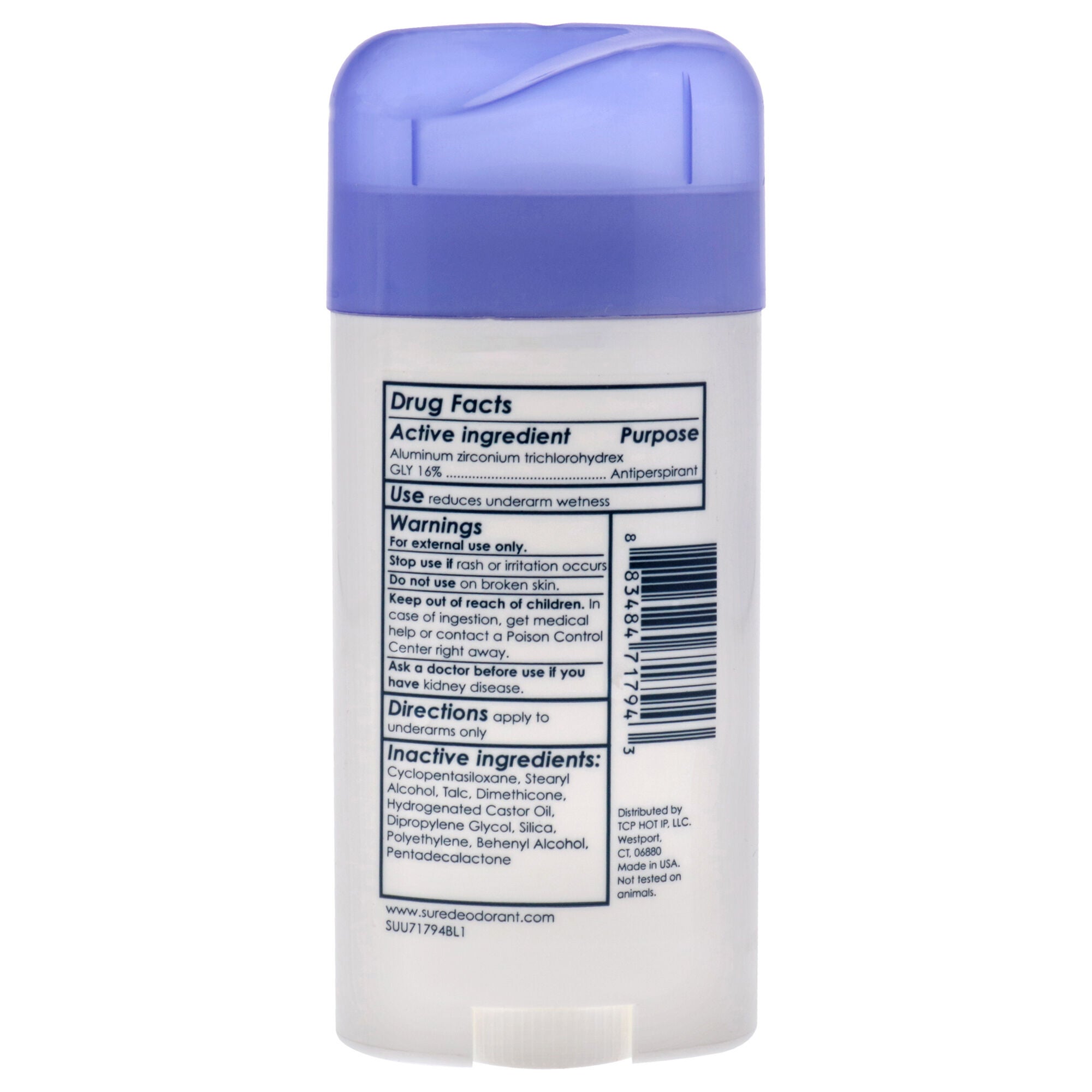 Original Solid Anti-Perspirant Deodorant - Unscented by Sure for Unisex - 2.7 oz Deodorant Stick, See Description, alternate image number 1