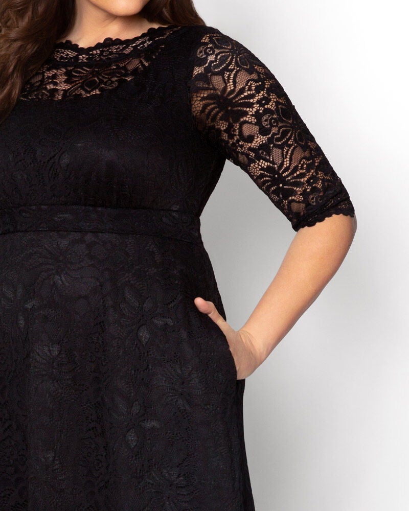 Leona Lace Gown, Onyx, alternate image number 1