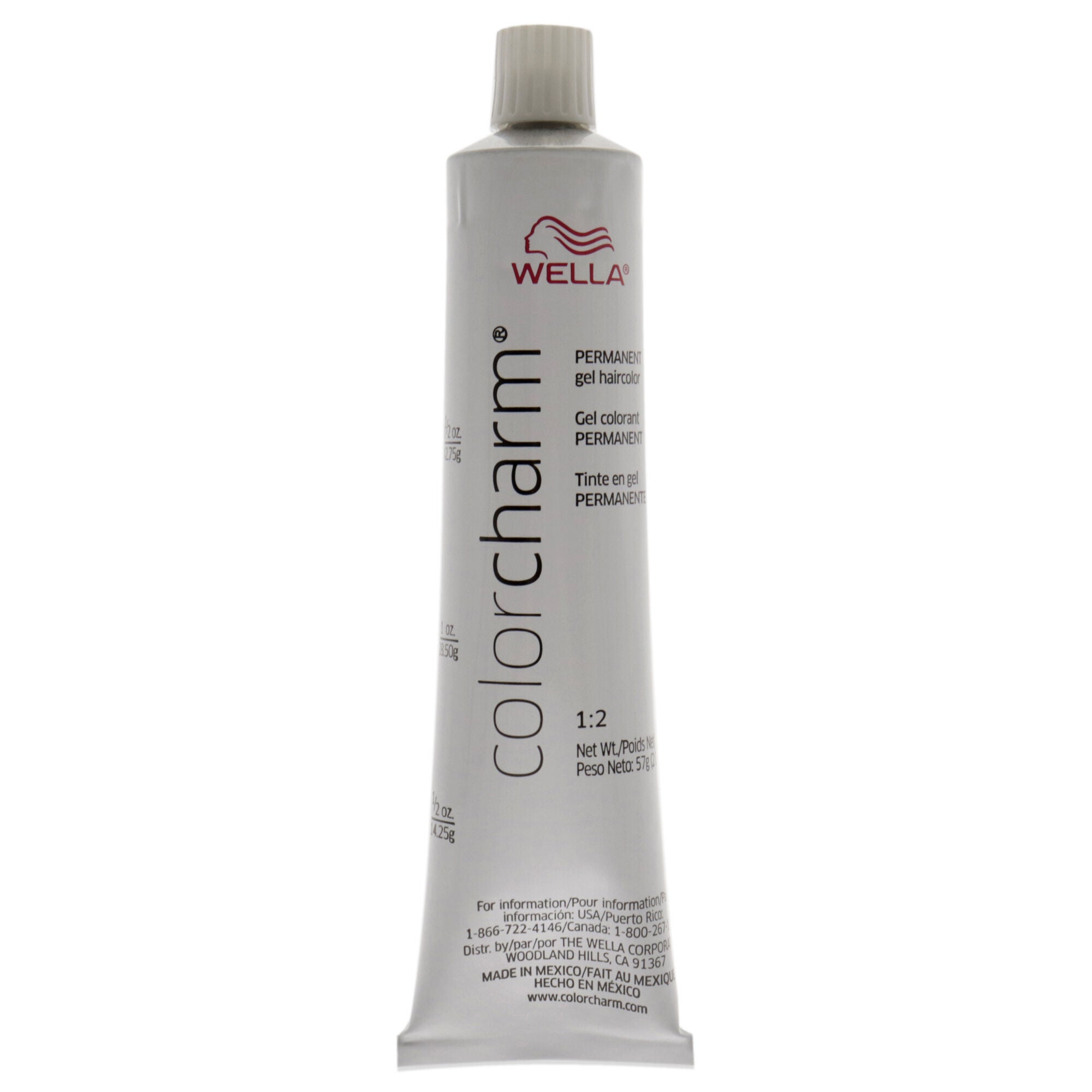 Color Charm Permanent Hair Color Gel - 148 3A Dark Ash Brown by Wella for Unisex - 2 oz Hair Color, See Description, alternate image number 1