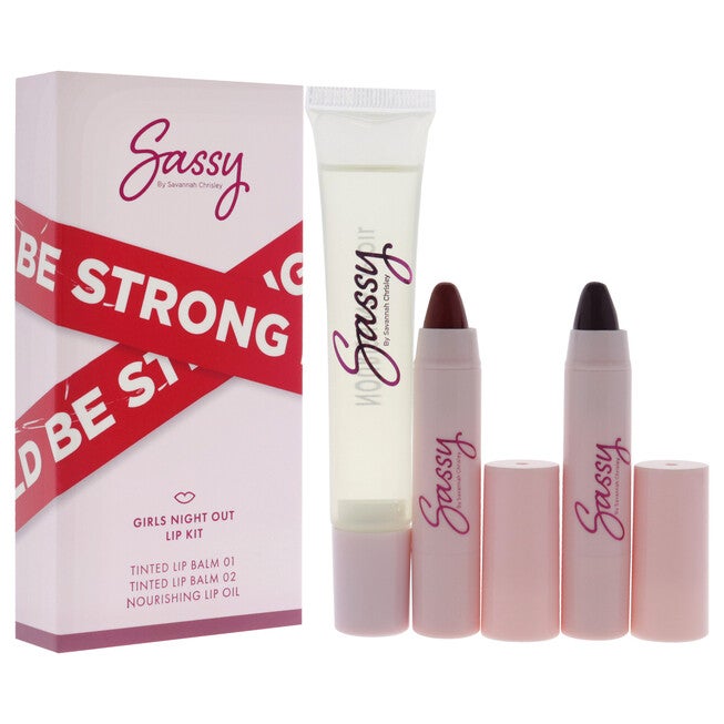 Breakup Collection Lip Kit - Girls Night Out by Sassy by Savannah Chrisley for Women - 3 Pc Nourishing Lip Oil, 2Pc Tinted Lip Balms, NA, alternate image number null
