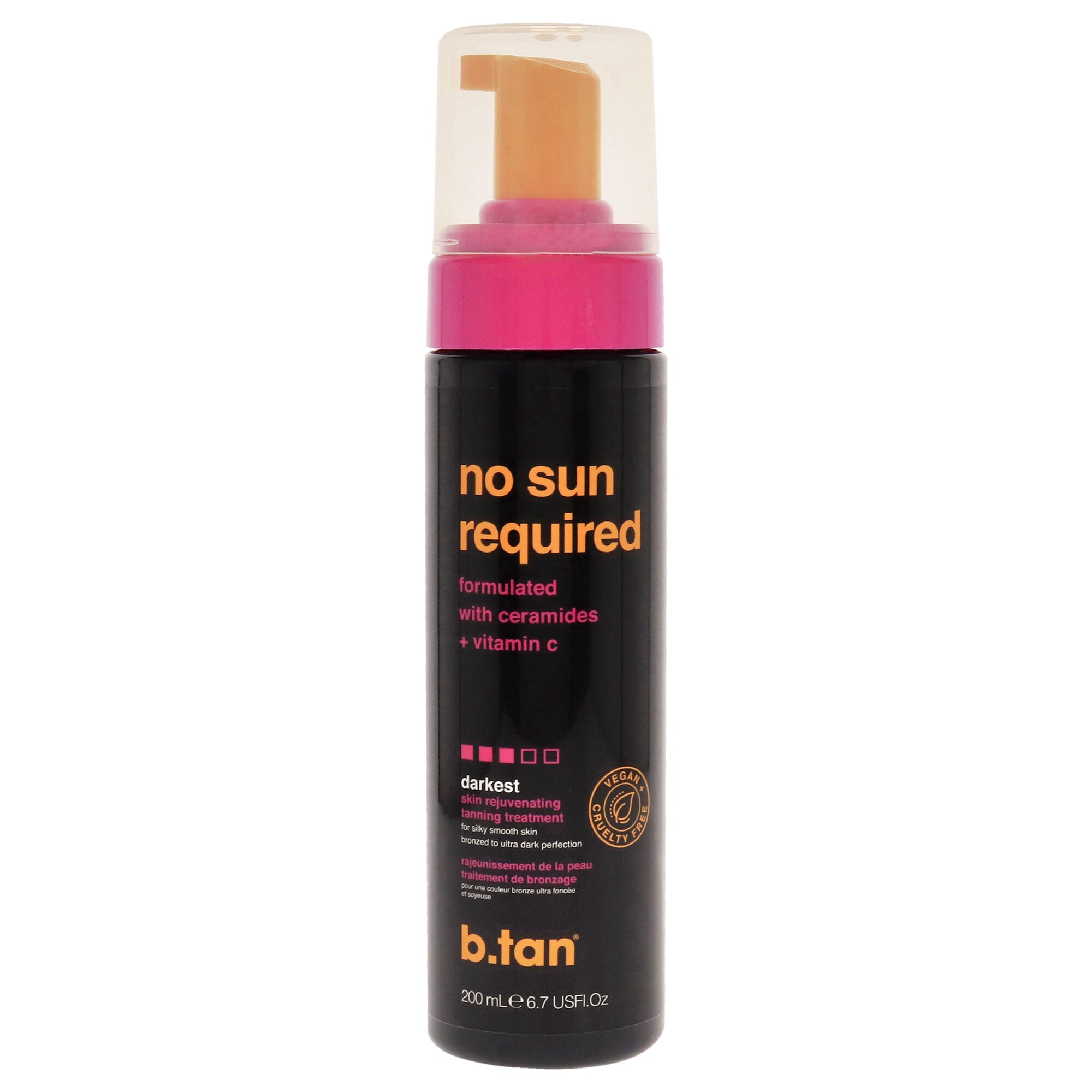 No Sun Required Self Tan Mousse - Darkest by B.Tan for Unisex - 6.7 oz Mousse, See Description, hi-res image number 0