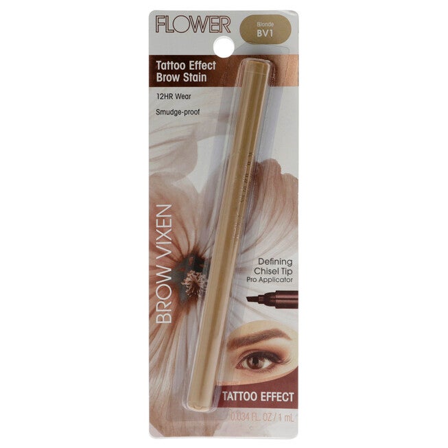 Brow Vixen Tattoo Effect Brow Stain - BV1 Blonde by Flower Beauty for Women - 0.034 oz Eyebrow, See Description, hi-res image number null
