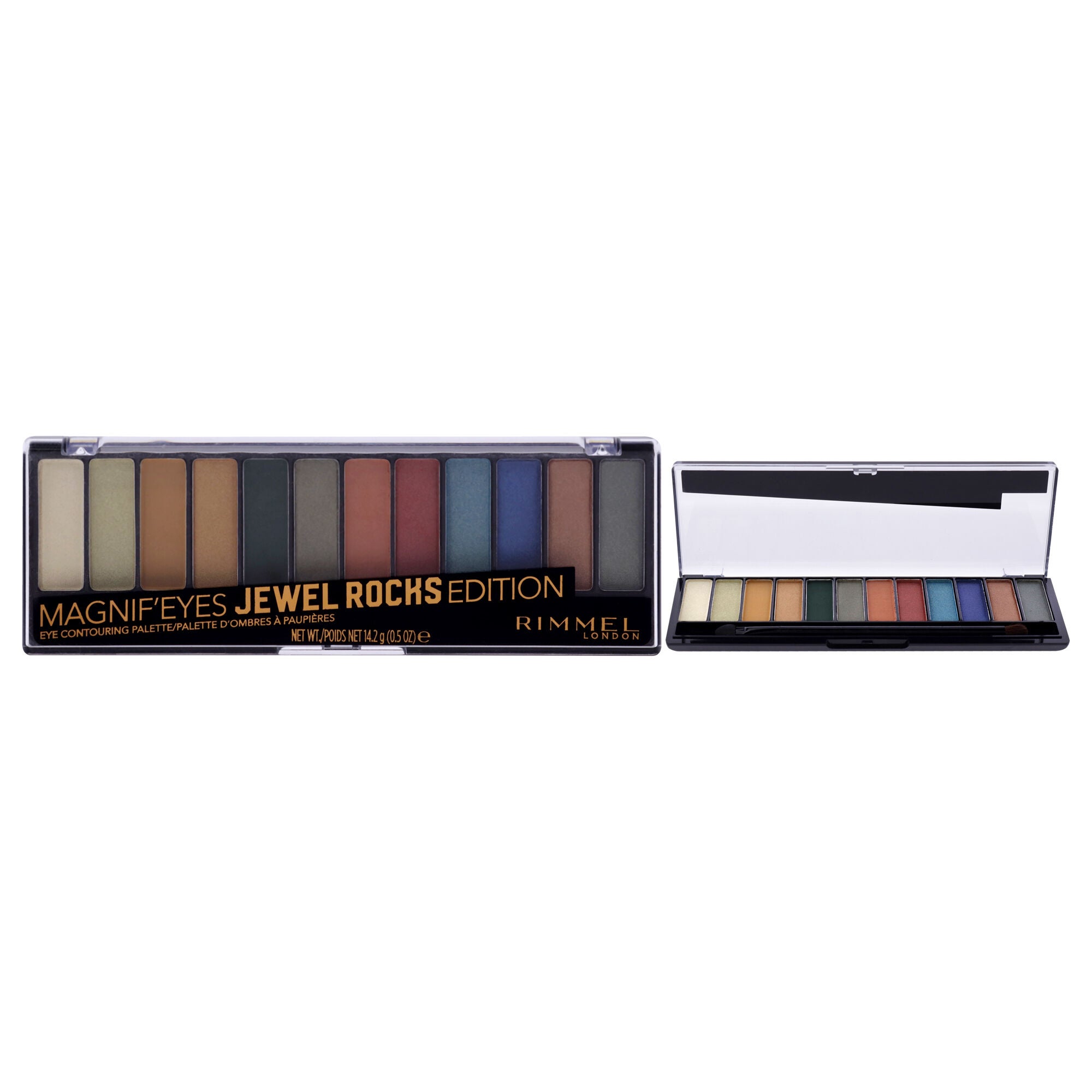 Magnif Eyes Contouring Palette - 009 Jewel Rocks by Rimmel London for Women - 0.5 oz Eye Shadow, See Description, hi-res image number 0