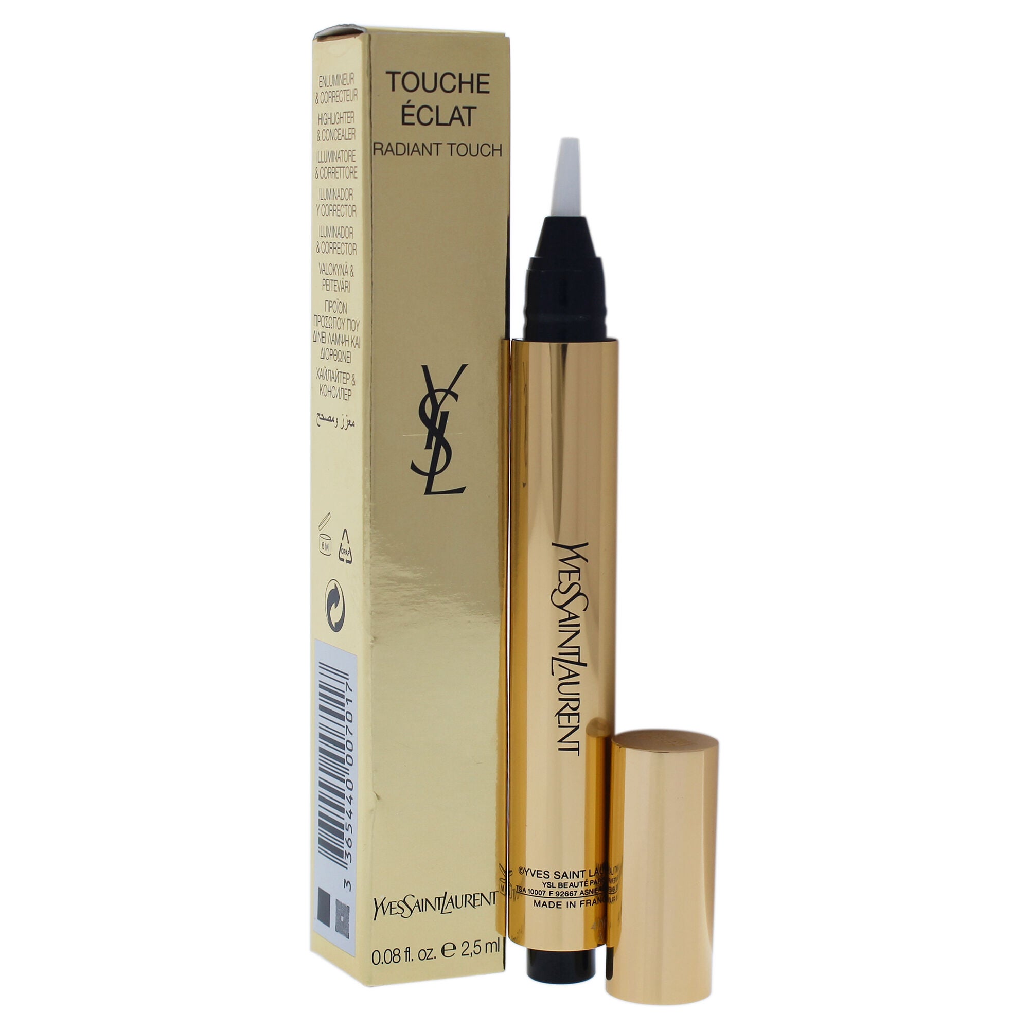 Touche Eclat All-Over Brightening Pen - 1 Luminous Radiance by Yves Saint Laurent for Women - 0.08 oz Concealer, See Description, alternate image number 2