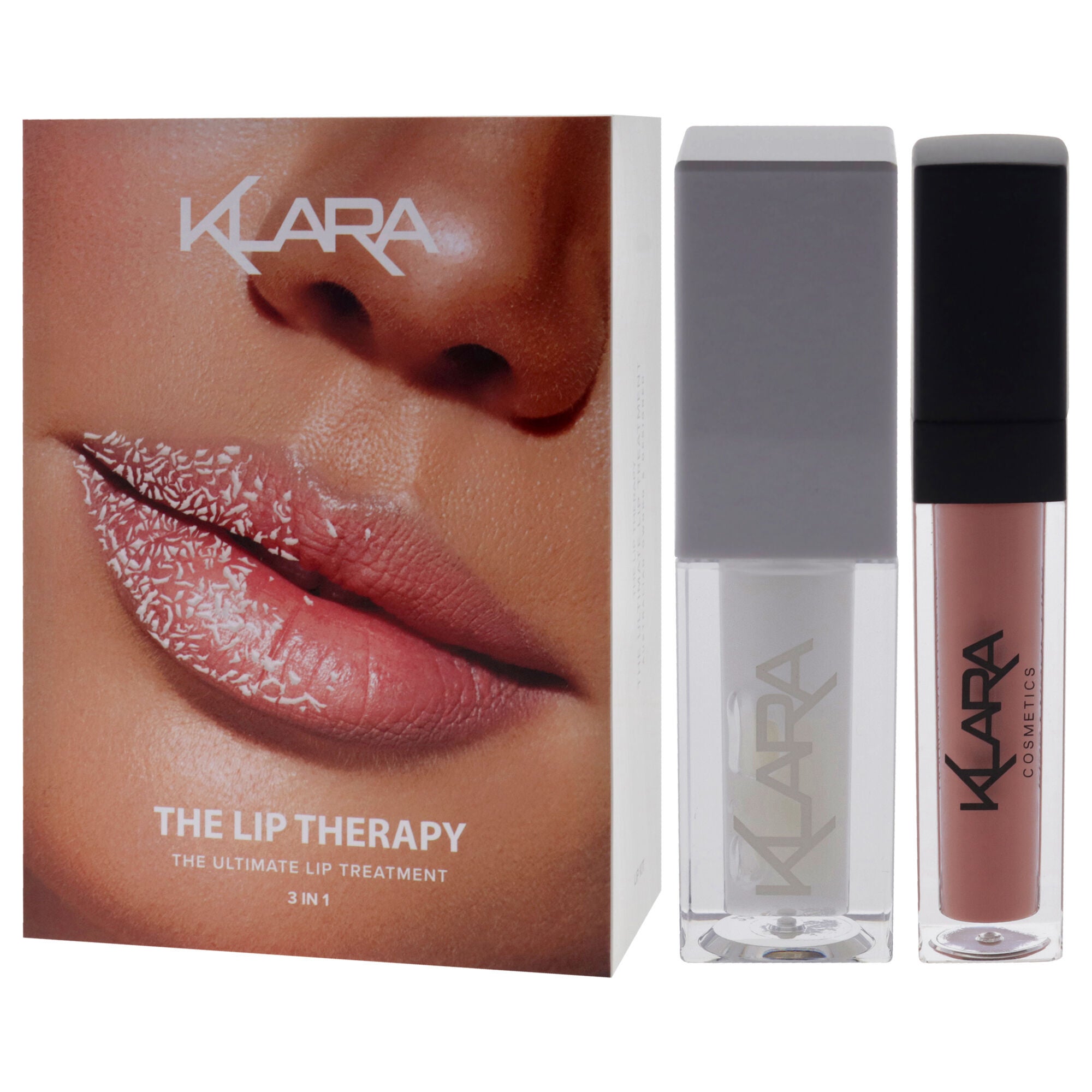 The Lip Therapy Kit by Klara for Women - 3 Pc 0.18oz Lip Maximizer Day Plumper, 0.2oz Lip Glow Oil - Coconut, 0.3oz Kiss Proof Lipstick Liquid Matte - 21 Naughty Nude, Clear, alternate image number 3