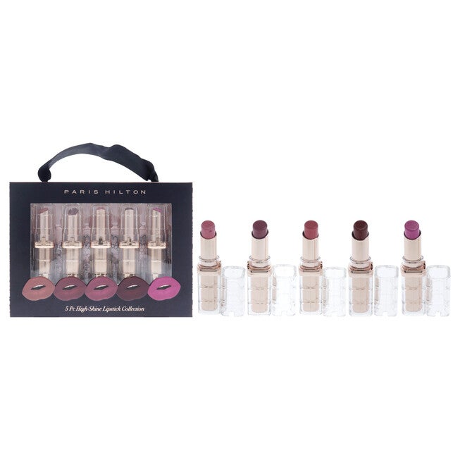 High-Shine Lipstick Collection by Paris Hilton Cosmetics for Women - 5 x 0.13 oz Lipstick, See Description, hi-res image number 0