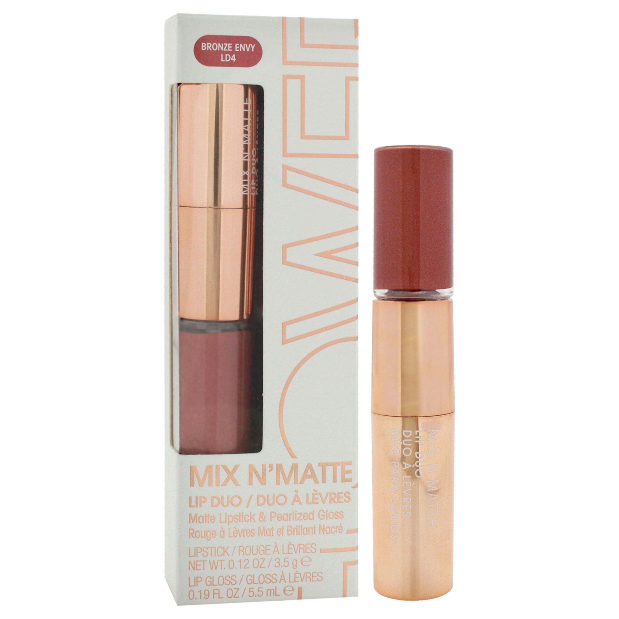 Mix N Matte Lip Duo - LD4 Bronze Envy by Flower Beauty for Women - 0.19 oz Lip Gloss, See Description, alternate image number 2