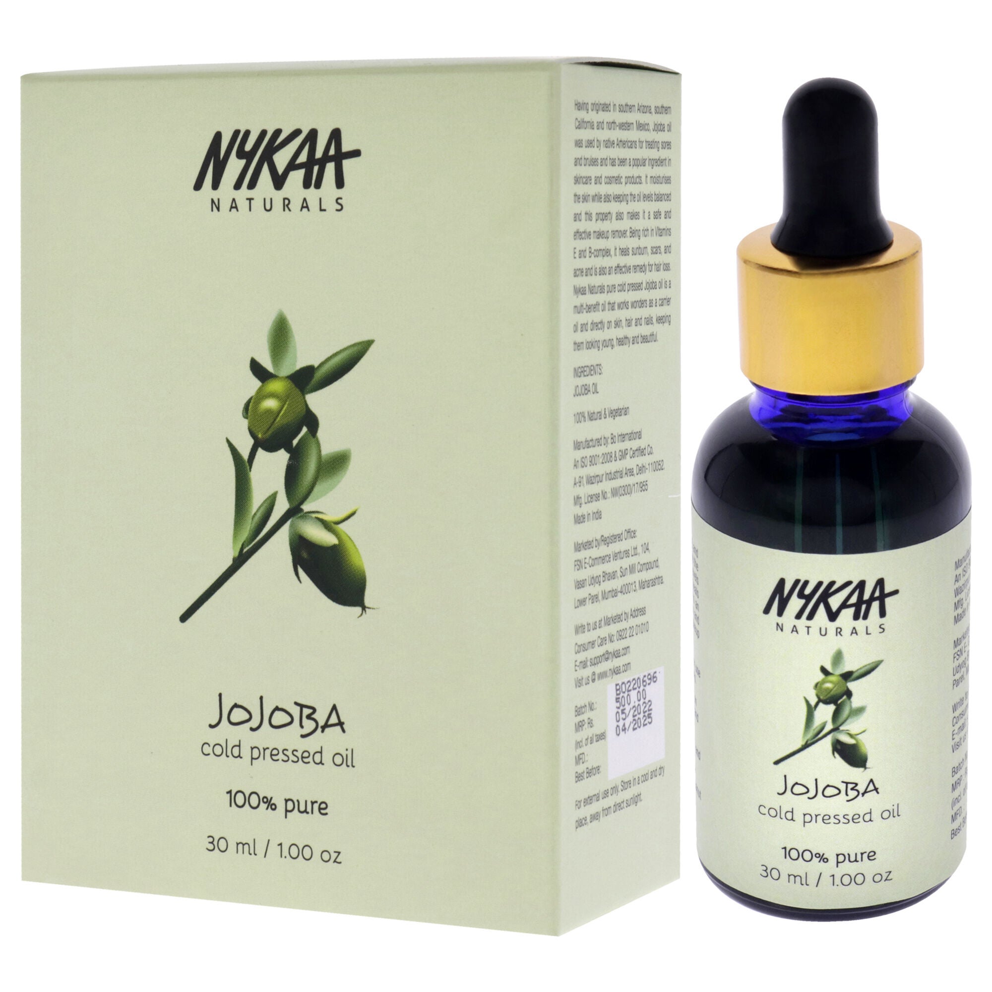100 Percent Pure Cold Pressed Oil - Jojoba by Nykaa Naturals for Women - 1 oz Oil, , alternate image number 8