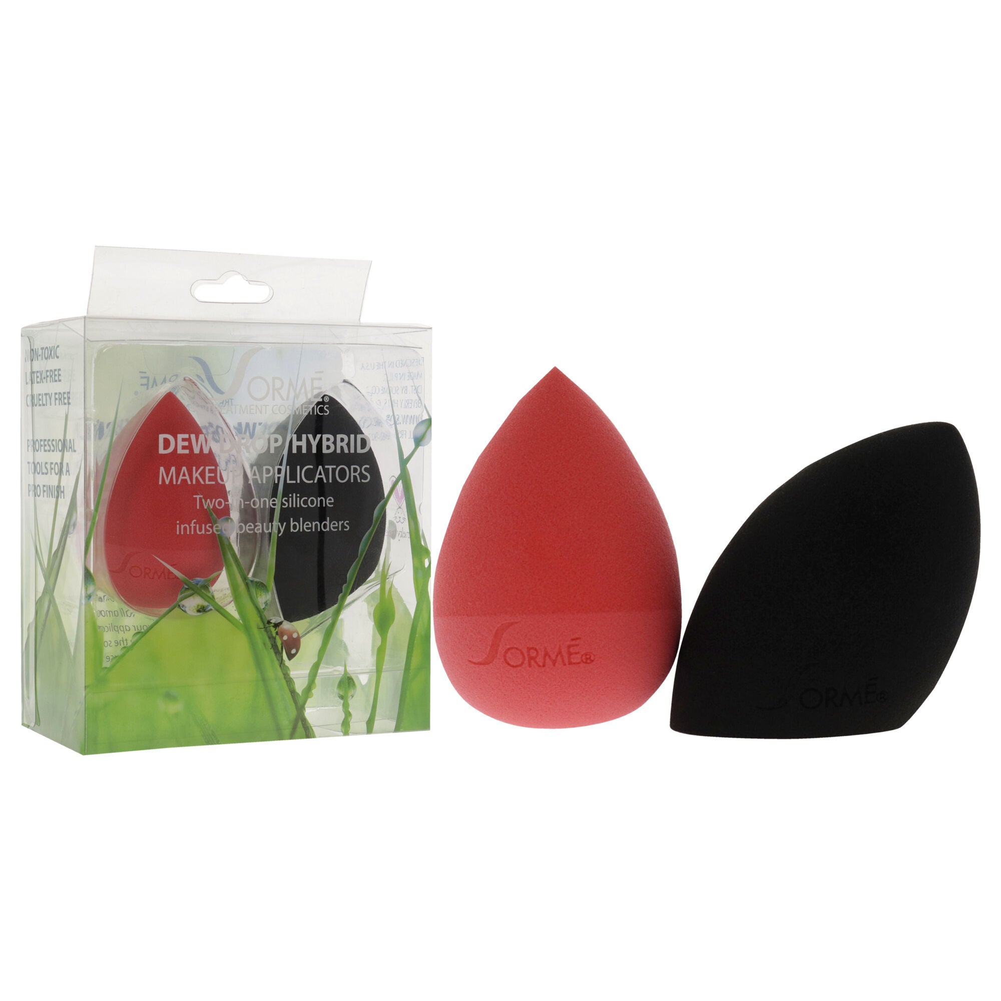 Dew Drop Hybrid Silicone Infused Blender by Sorme Cosmetics for Women - 2 Pc Sponge, See Description, alternate image number 2