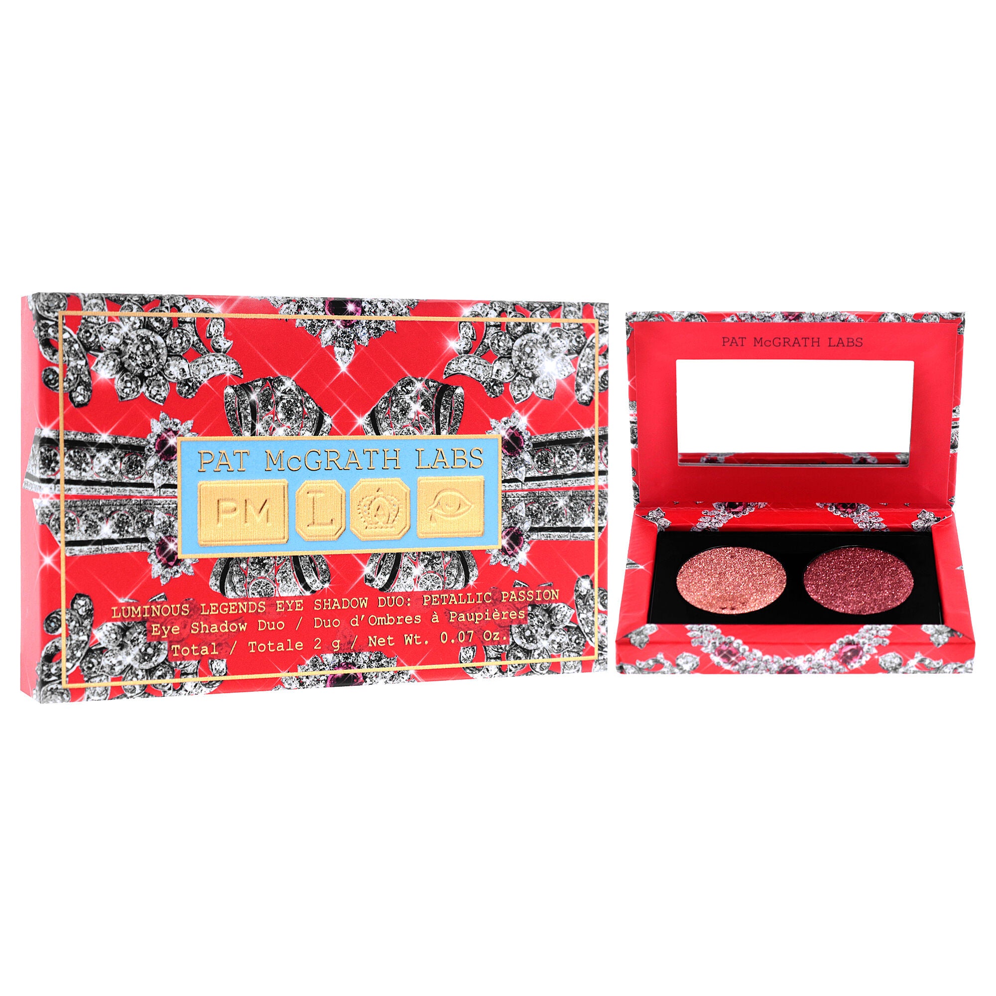 Luminous Legends Eye Shadow Duo - Petallic Passion by Pat Mcgrath Labs for Women - 0.07 oz Eye Shadow, Multi, alternate image number 2