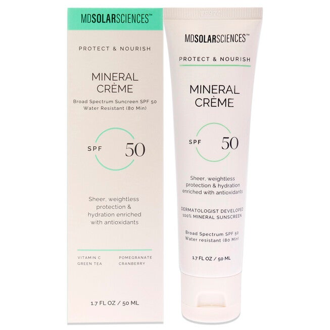 Mineral Creme SPF 50 by MDSolarSciences for Unisex - 1.7 oz Sunscreen ...