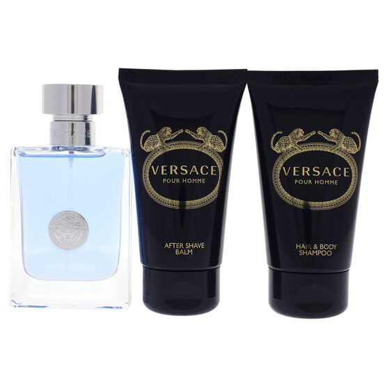 Versace Pour Homme by Versace for Men - 3 Pc Gift Set 1.7oz EDT Spray, 1.7oz Hair and Body Shampoo, 1.7oz After Shave Balm, , alternate image number null
