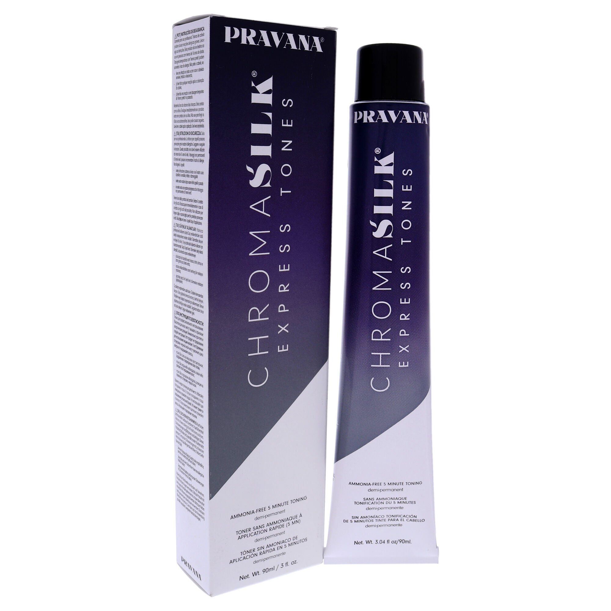 ChromaSilk Express Tones - Dark Neutral Ash by Pravana for Unisex - 3 oz Hair Color, , alternate image number 6