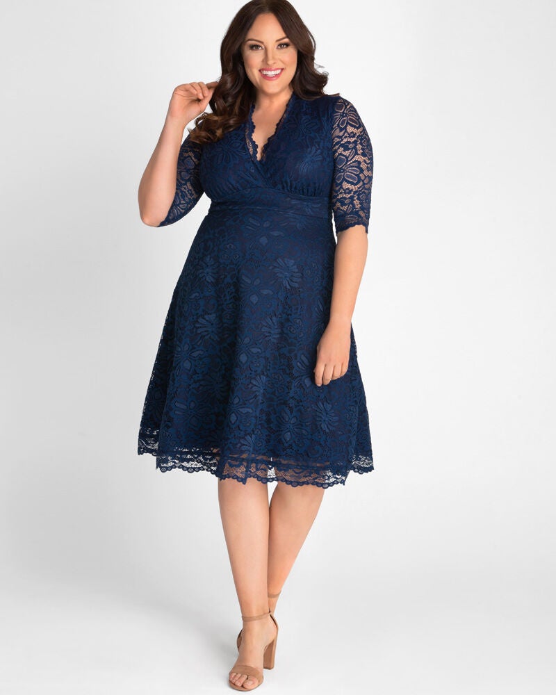 Mademoiselle Lace Cocktail Dress, Navy Blue, hi-res image number 0