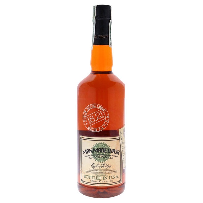 Man Made Wash - Spiced Vanilla by 18.21 Man Made for Men - 32 oz 3-In-1 Shampoo, Conditioner and Body Wash, See Description, hi-res image number 0