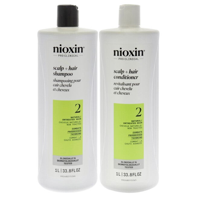 System 2 Duo by Nioxin for Unisex - 2 x 33.8 oz Shampoo, Conditioner, NA, alternate image number null