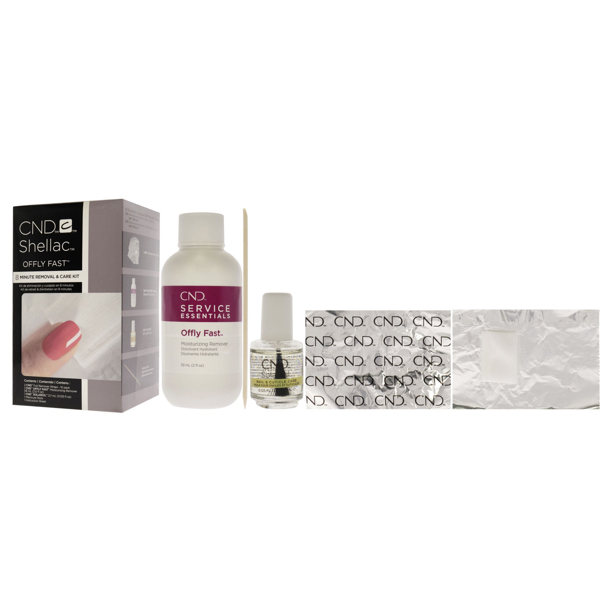 Shellac Offly Fast 8 Minute Removal and Care Kit by CND for Women - 5 Pc Set, See Description, alternate image number 3