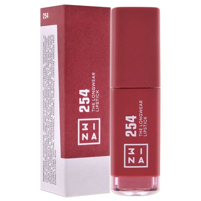 The Longwear Lipstick - 254 Dark Pink Nude by 3INA for Women - 0.20 oz Lipstick, NA, alternate image number null