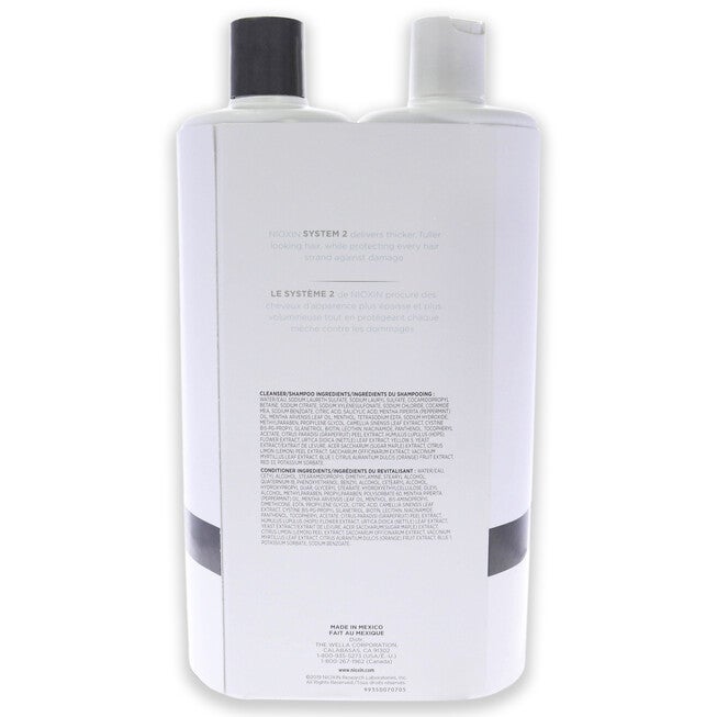 System 2 Duo by Nioxin for Unisex - 2 x 33.8 oz Shampoo, Conditioner, , alternate image number null