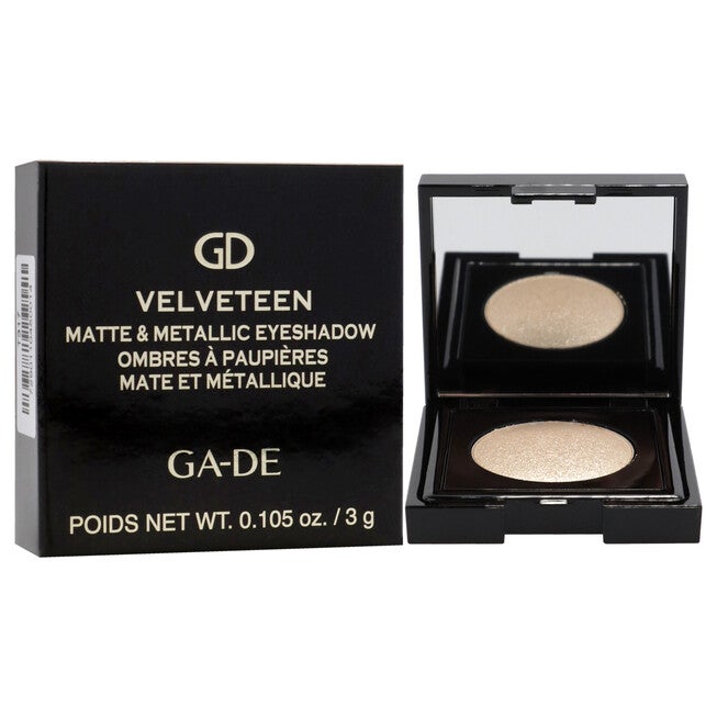 Velveteen Matte and Metallic Eyeshadow - 221 Gold Gleam by GA-DE for Women - 0.105 oz Eye Shadow, , alternate image number null