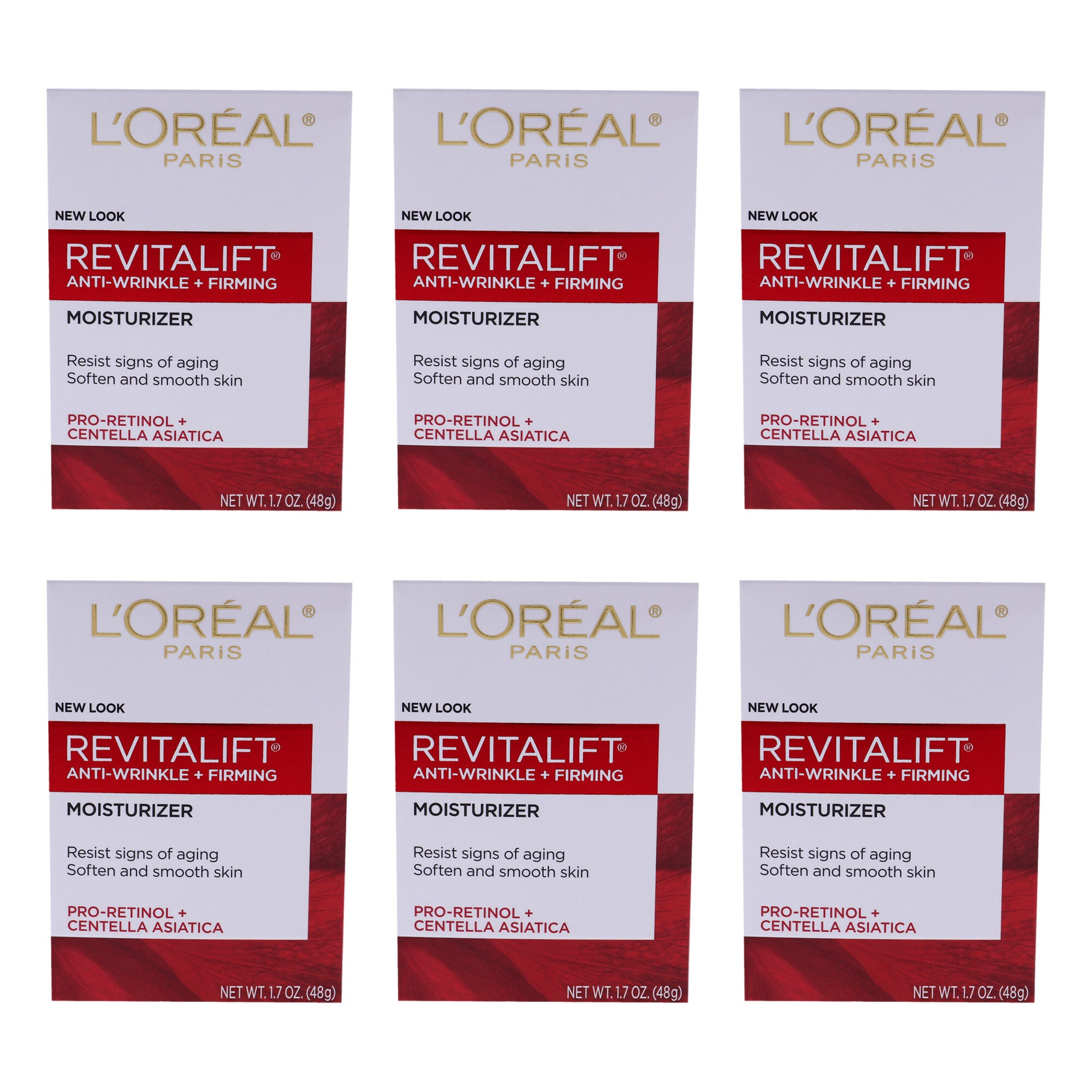 Revitalift Anti-Wrinkle and Firming Moisturizer Cream by LOreal Paris for Unisex - 1.7 oz Cream - Pack of 6, White, alternate image number 4