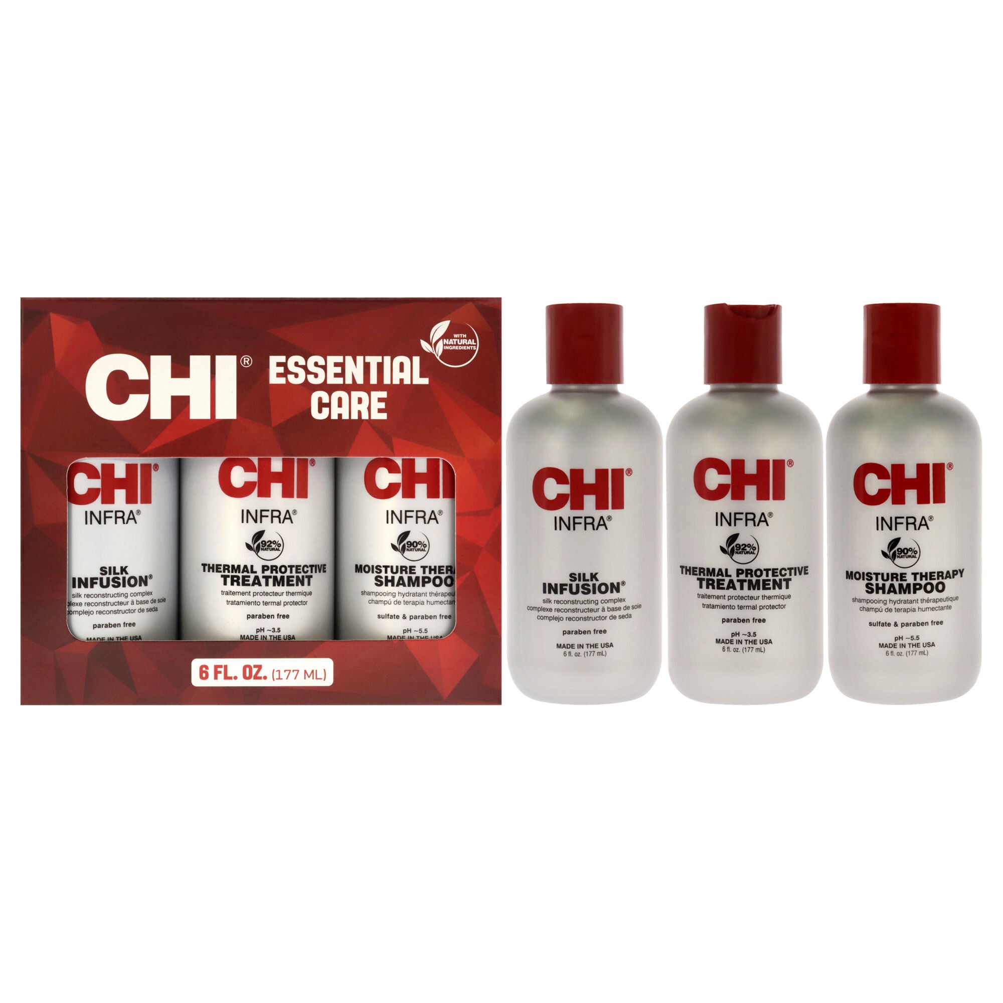 CHI Infra Trio Kit by CHI for Unisex - 3 Pc 6oz CHI Silk Infusion, 6oz CHI Infra Shampoo, 6oz CHI Infra Treatment, , alternate image number 1